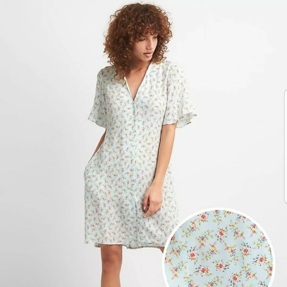 Gap light blue floral skater dress - Picture 6 of 6